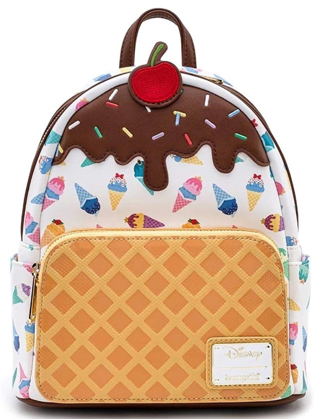 Disney Princess Ice Cream Cone Mini Backpack - Brown & White